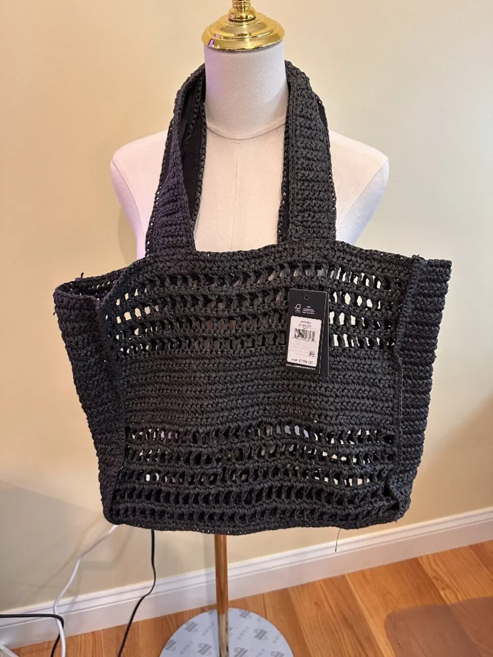 Karl Lagerfeld Woven Beach Bag, Tags on.